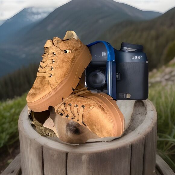 Zodiac Shoes - Zodiac Bea Brown Platform Sneakers Faux Suede Lace Up Women 9M NEW WITHOUT BOX